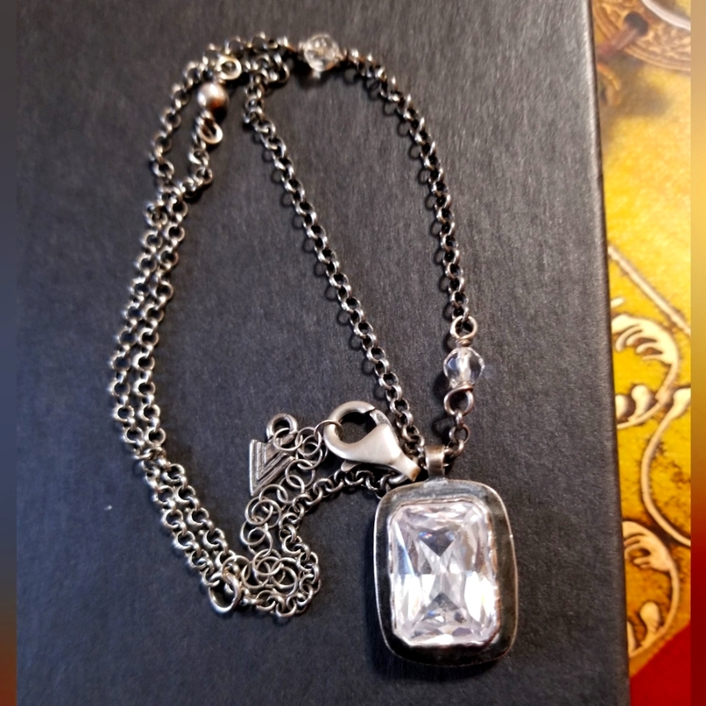 RARE Silpada Sterling Silver & Zirconia Necklace